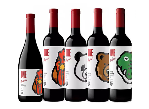 同城回收奔富红酒奔富一号1号Penfolds ONE潮流联名Human Made中国熊猫加州棕熊法国雄鸡澳洲鳄鱼行情价格