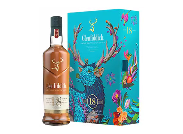 同城格兰菲迪回收格兰菲迪18年700ml春节礼盒装Glenfiddich苏格兰威士忌