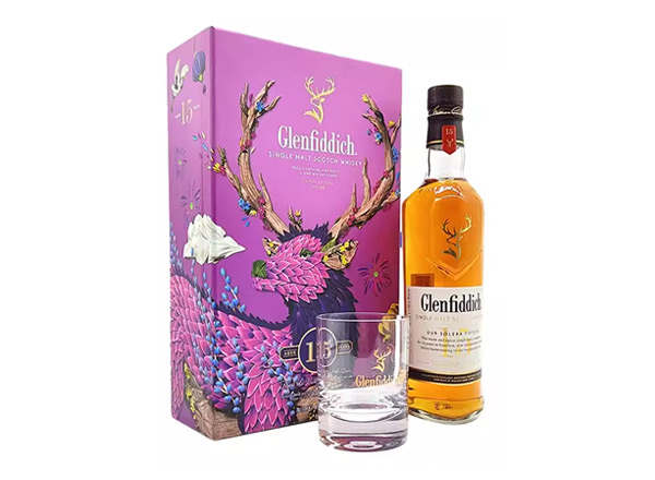 同城收购格兰菲迪15年威士忌福鹿礼盒装Glenfiddich苏格兰威士忌700ml上门回收