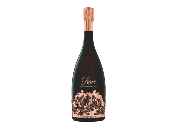 同城白雪香槟回收稀露香槟黑钻年份桃红香槟Rare Rose（礼盒装）